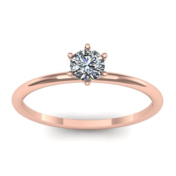 Inel logodna cu diamant rotund