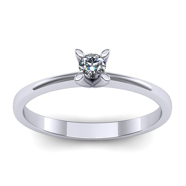 Inel de logodna cu diamant rotund