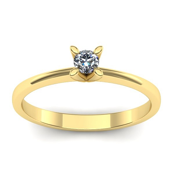 Inel de logodna cu diamant rotund