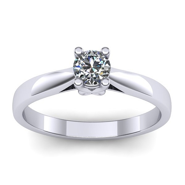 Inel de logodna cu diamant rotund