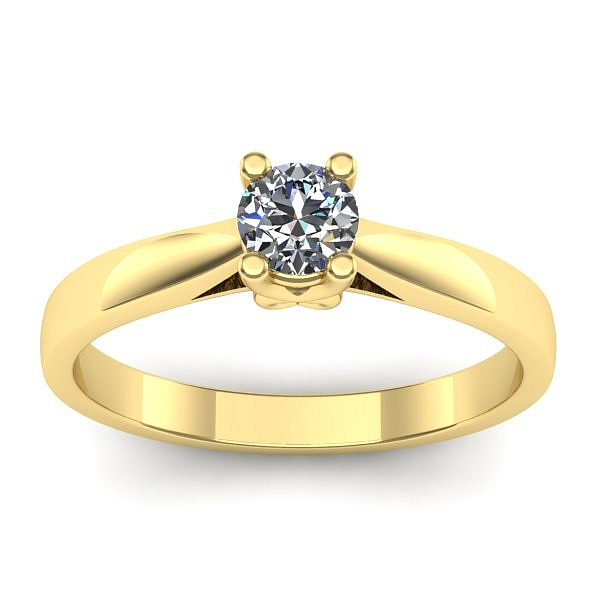 Inel de logodna cu diamant rotund