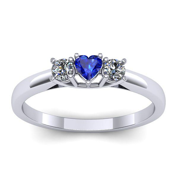 Inel cu safir inima