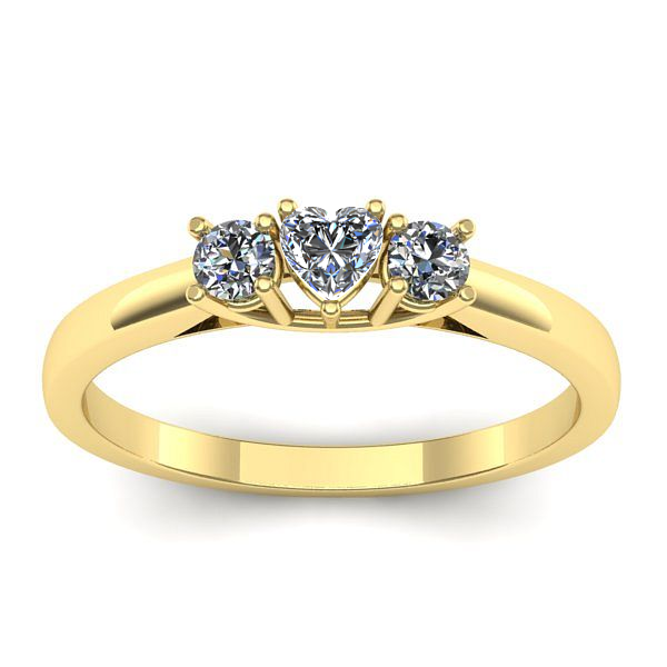 Inel cu diamant inima