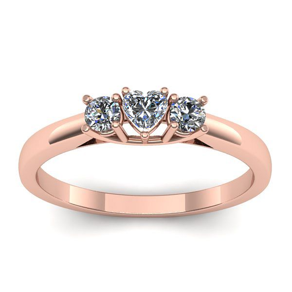 Inel cu diamant inima