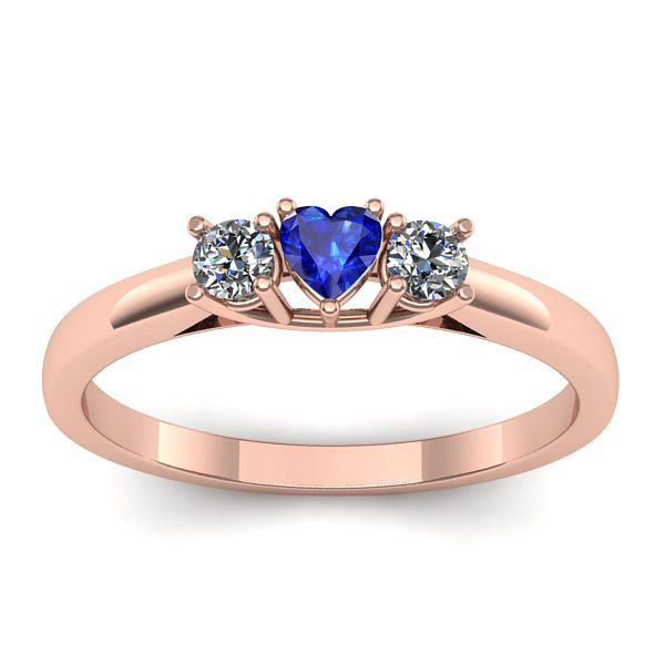 Inel logodna cu safir inima