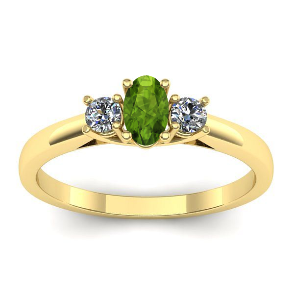 Inel logodna cu peridot oval