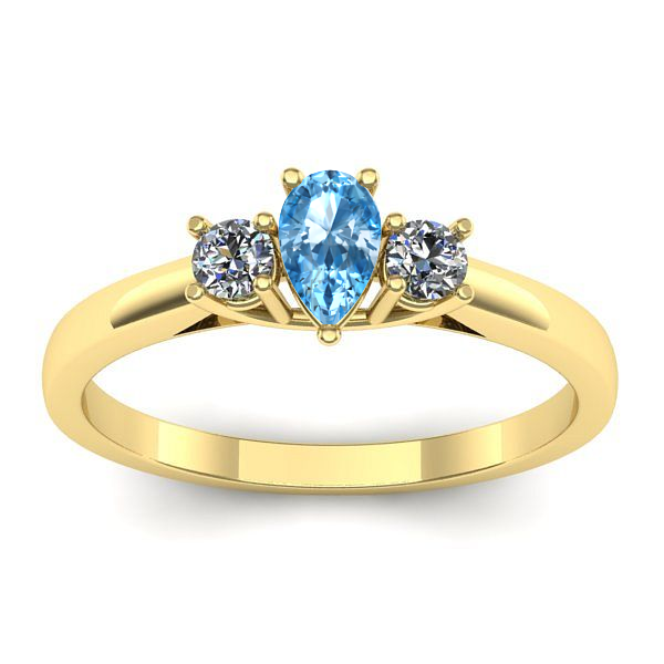 Inel cu topaz blue lacrima