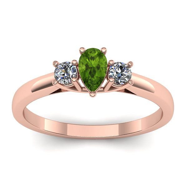 Inel cu peridot lacrima