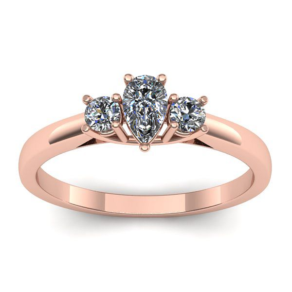 Inel logodna cu safir alb lacrima