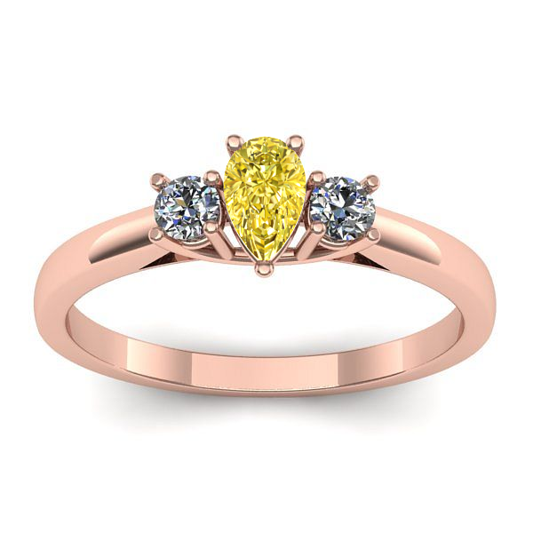 Inel de logodna cu safir galben lacrima