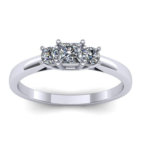 Inel de logodna cu diamant patrat