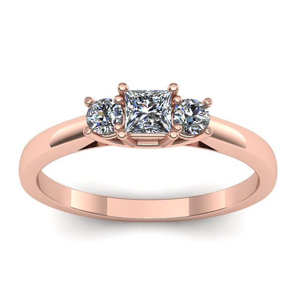 Inel de logodna cu diamant patrat