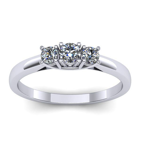 Inel cu diamant rotund