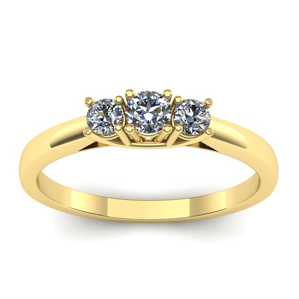 Inel cu diamant rotund