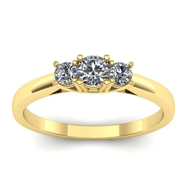 Inel cu diamant rotund