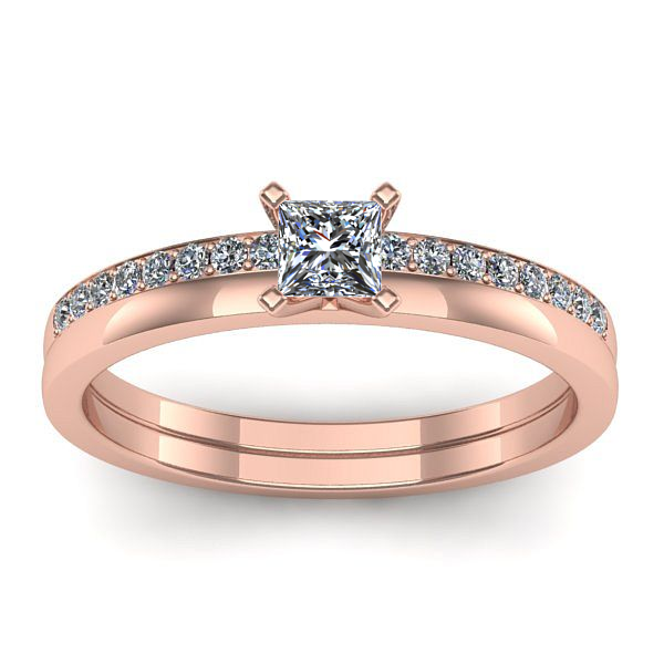 Inel de logodna cu safir alb patrat