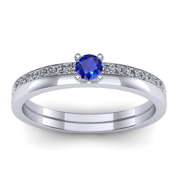 Inel cu safir rotund