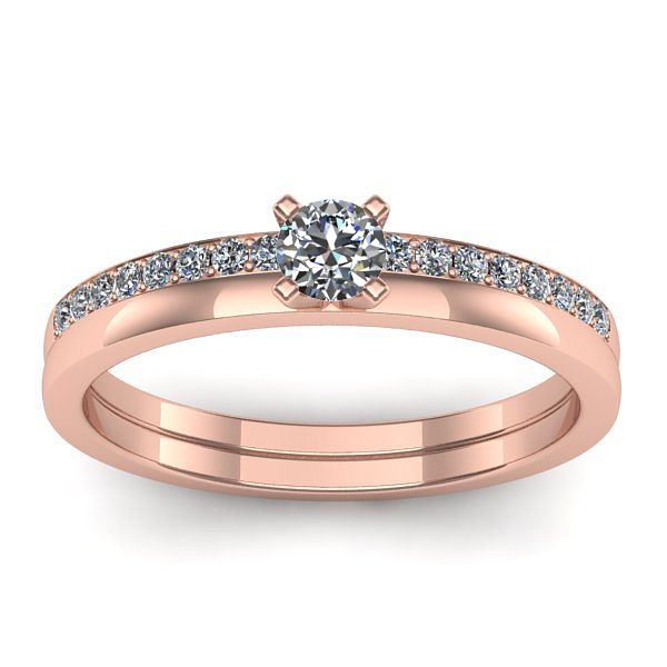 Inel cu diamant rotund