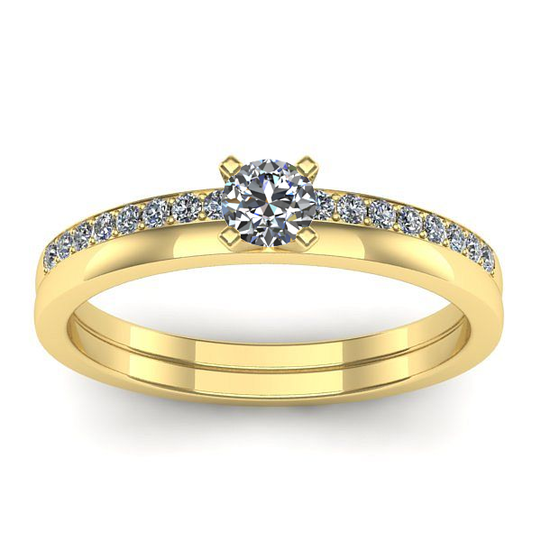 Inel de logodna cu diamant rotund