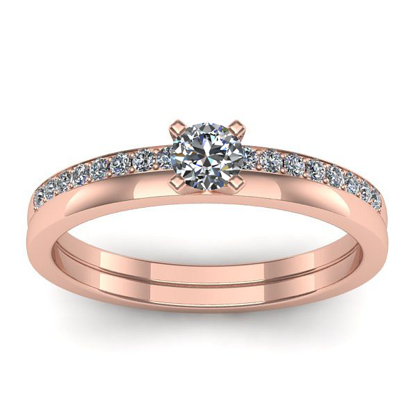 Inel logodna cu diamant rotund