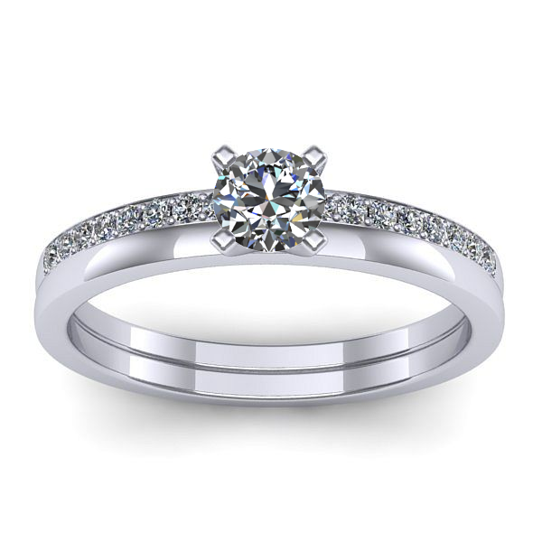 Inel logodna cu diamant rotund