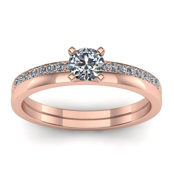 Inel logodna cu diamant rotund