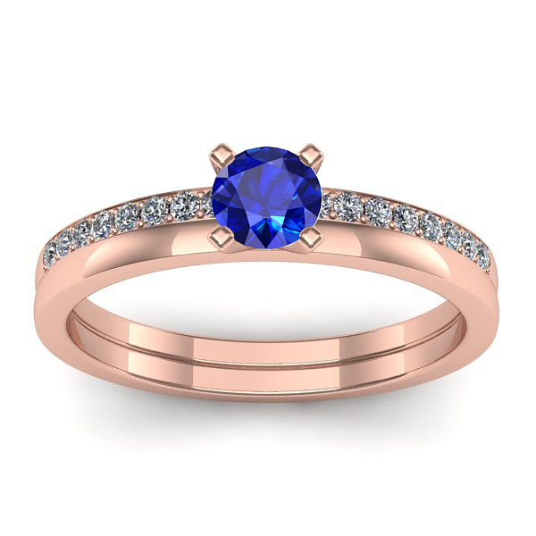 Inel de logodna cu safir rotund