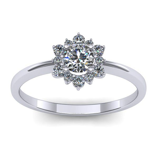 Inel logodna cu diamant rotund