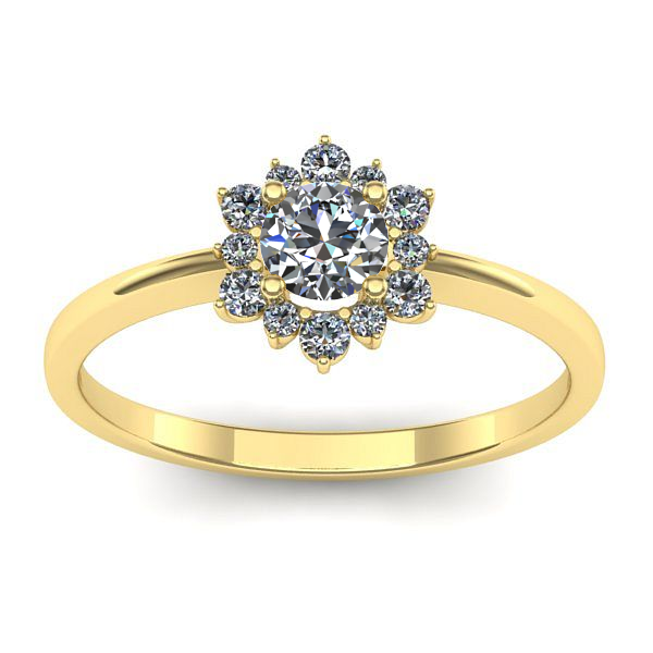 Inel de logodna cu diamant rotund