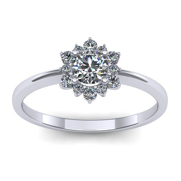 Inel de logodna cu diamant rotund