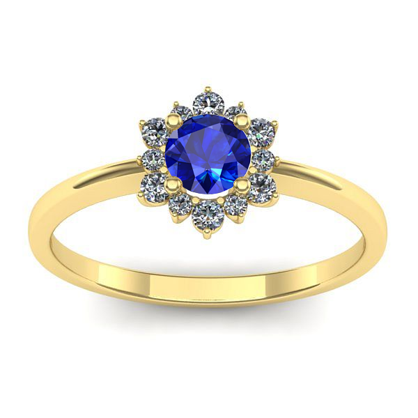 Inel de logodna cu safir rotund