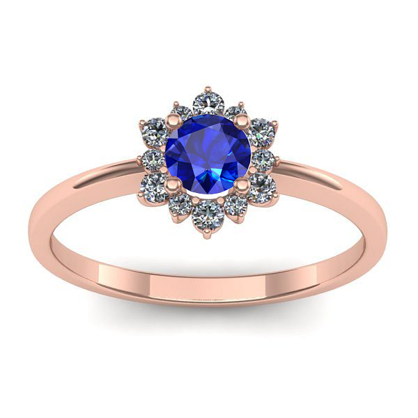 Inel de logodna cu safir rotund