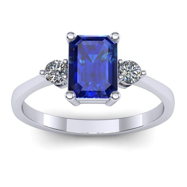 Inel cu safir dreptunghiular