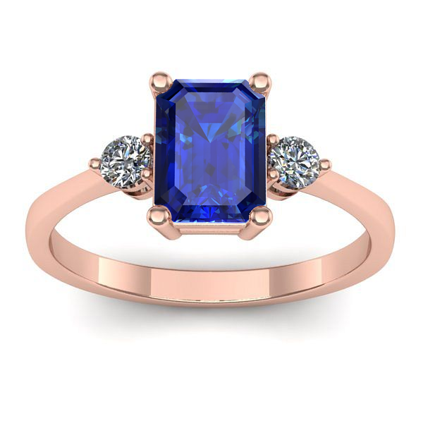 Inel cu safir dreptunghiular