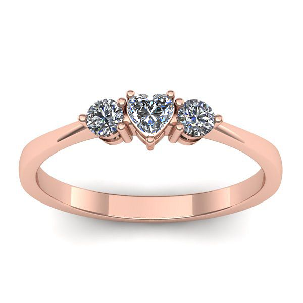 Inel cu diamant inima