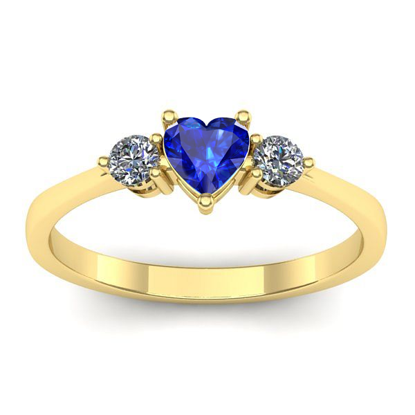 Inel cu safir inima