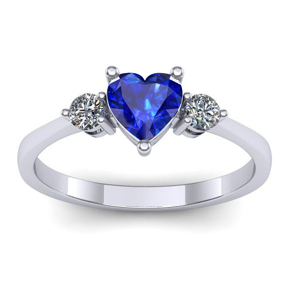 Inel cu safir inima
