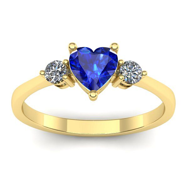 Inel de logodna cu safir inima