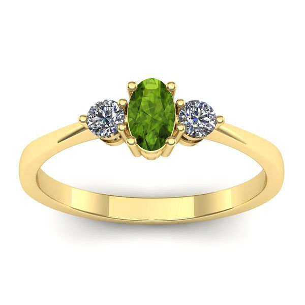 Inel logodna cu peridot oval