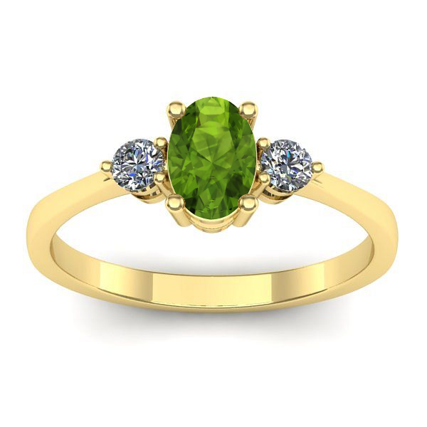 Inel logodna cu peridot oval