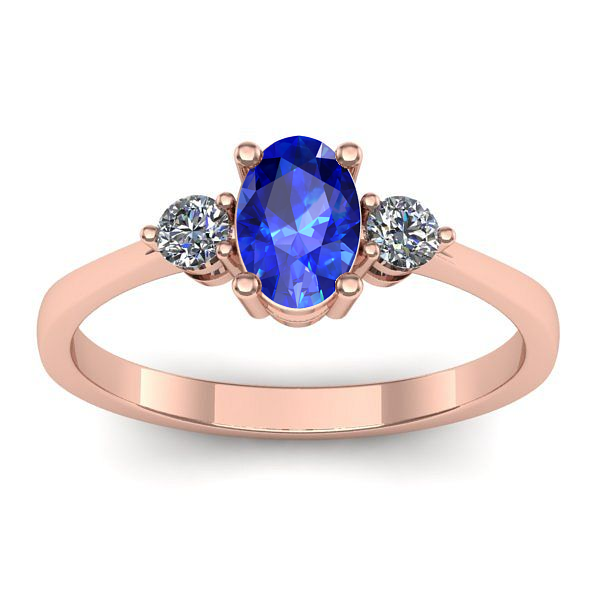 Inel cu safir oval