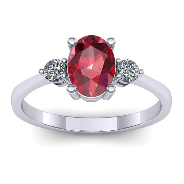 Inel cu rubin oval