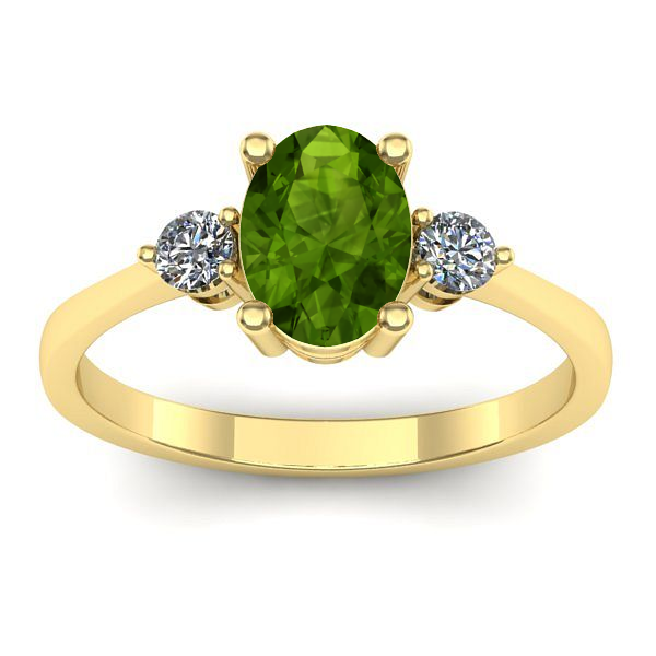 Inel logodna cu peridot oval