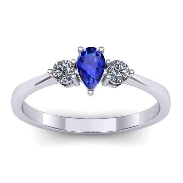 Inel cu safir lacrima