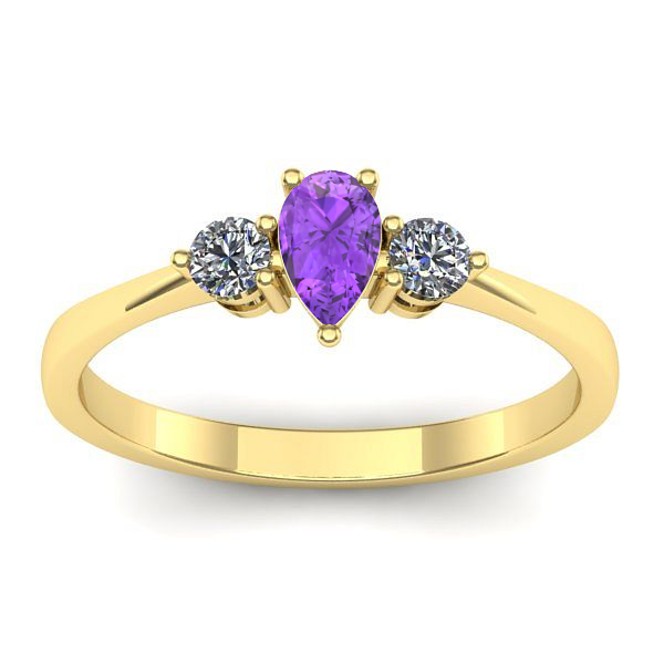 Inel cu ametist lacrima