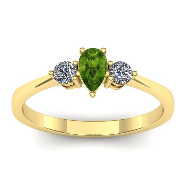 Inel cu peridot lacrima