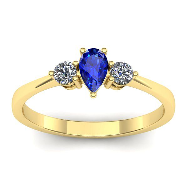 Inel cu safir lacrima