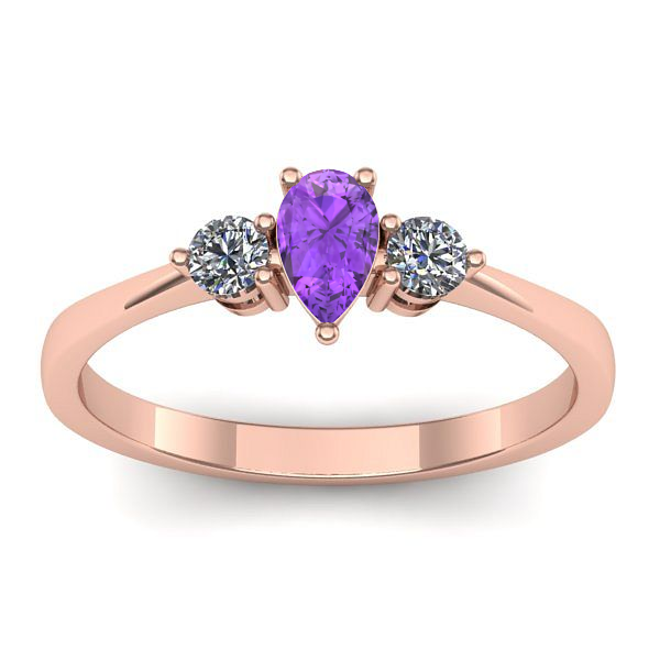 Inel cu ametist lacrima