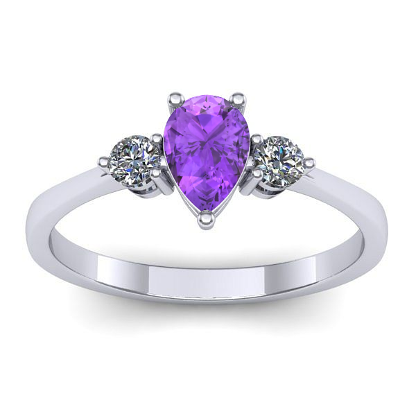 Inel cu ametist lacrima