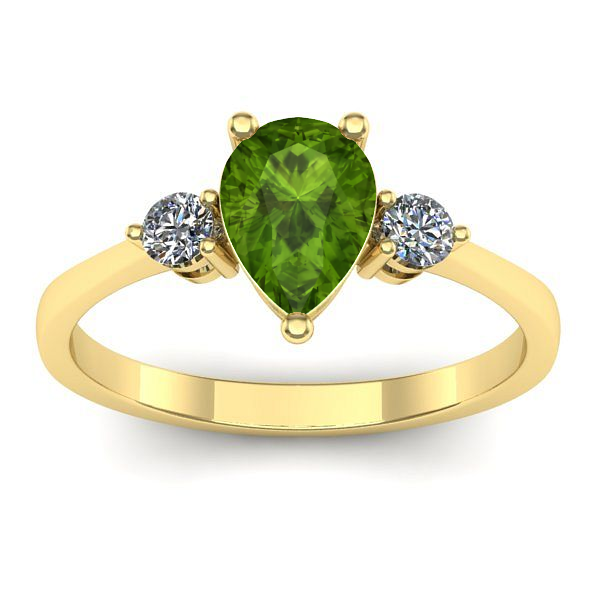Inel cu peridot lacrima